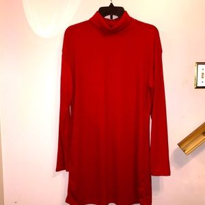 Red Turtleneck Dress